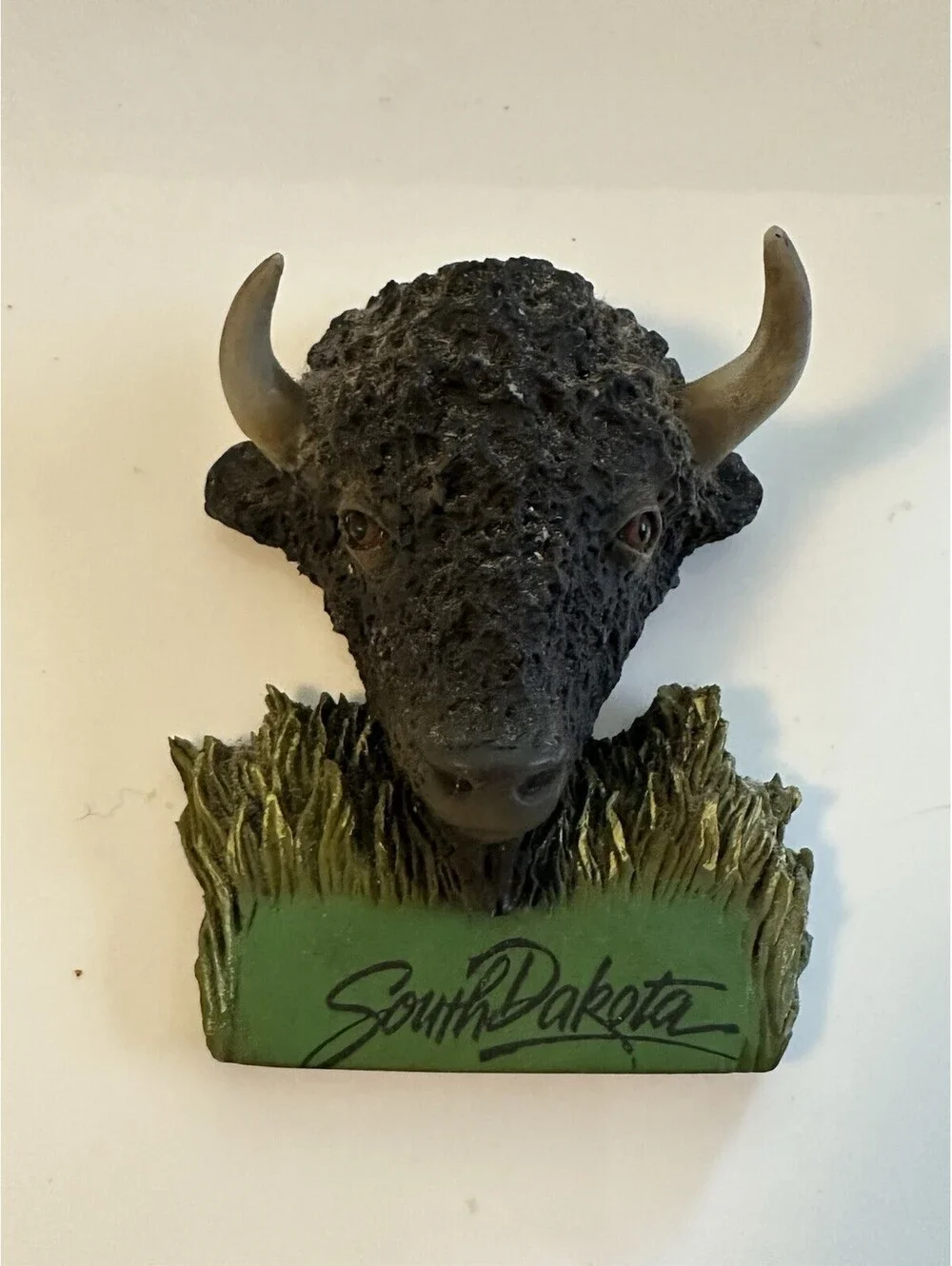 Vintage 3D Buffalo South Dakota Figural Magnet Souvenir Refrigerator